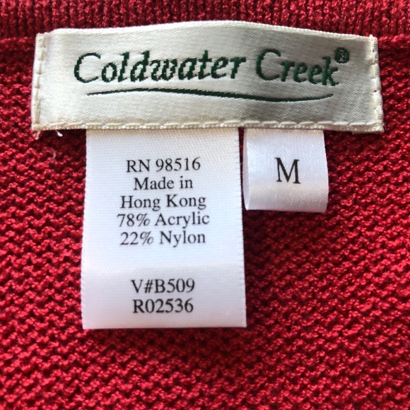 Orange Cardigan Sweater - Ties in Front - Size Medium - Coldwater Creek - Picture 4 of 4